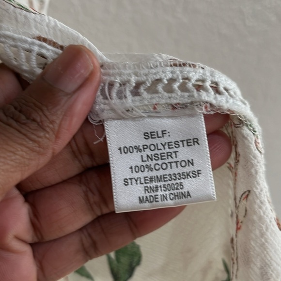 Emory Park Women’s Kimono Floral print Cream Size Large - Picture 6 of 8